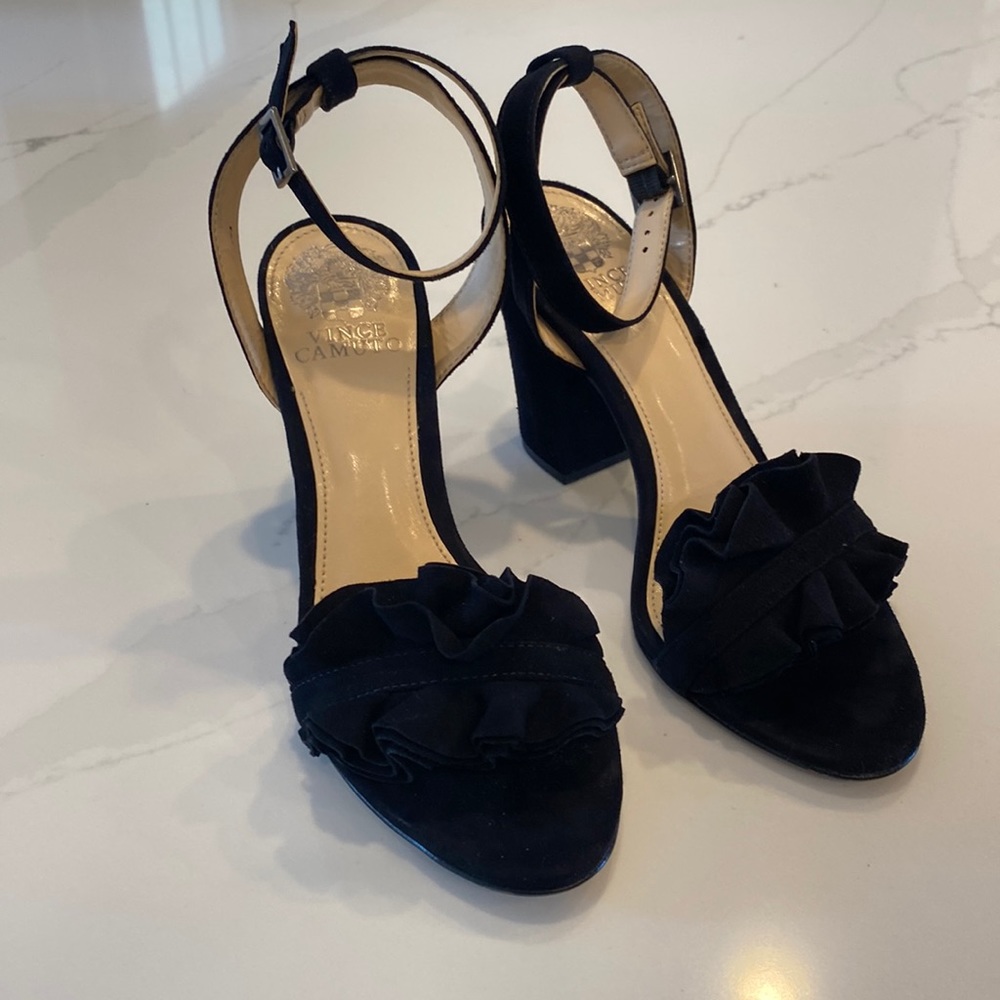 Vince Camuto Black Suede Heels